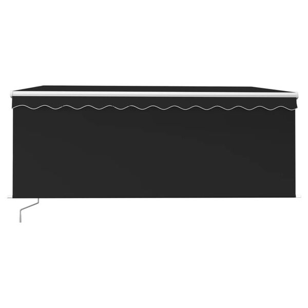 vidaXL k&auml;sitsi sisset&otilde;mmatav varikatus rulooga, 3x2,5 m, antratsiit