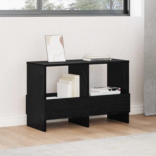 vidaXL Ajakirja riiul Must tamm 68,5 x 30 x 45 cm