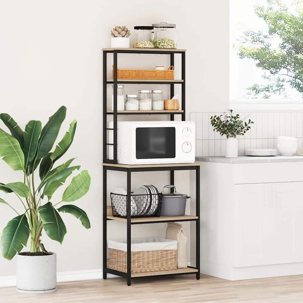 vidaXL Köögiriiul Sonoma tamm 60 x 40 x 168 cm Tehispuit