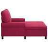 vidaXL Chaise Lounge padjaga Veinpunane 91 x 157 x 91 cm Samet