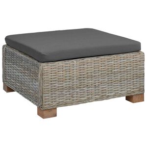 vidaXL Jalatugi koos padjaga GENDT Looduslik rattan Kubu Hall