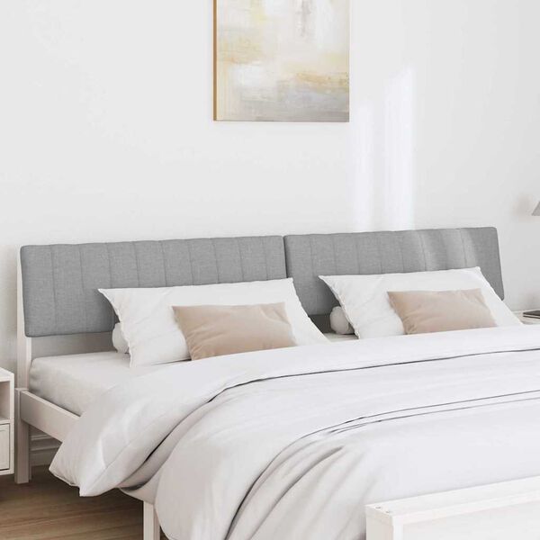 vidaXL Polsterdatud voodiots Helehall 200 cm Tahke m&auml;nd