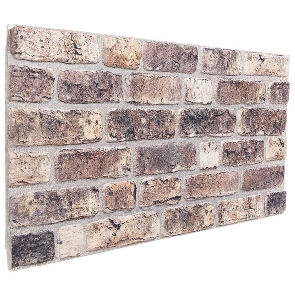 vidaXL 3D seinapaneelid 10 tk, tumepruun, 100 x 50 cm, EPS