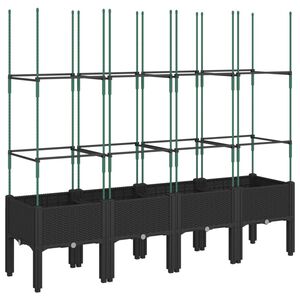 vidaXL v&otilde;rega taimekast, must, 160 x 40 x 142,5 cm, PP