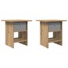 vidaXL &Ouml;&ouml;kapp sahtliga 2 pcs K&auml;sit&ouml;&ouml;puu 41 x 40 x 45 cm Tehispuit