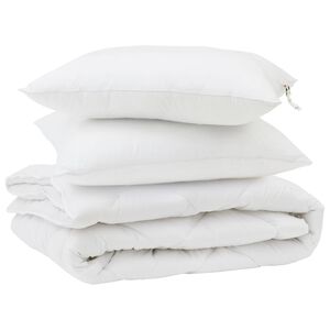 vidaXL Suletekk padjaga 3 pcs Valge Mikrofiiber