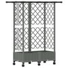 vidaXL T&otilde;stetud Padi Kase ja Katusega Helehall 124 x 40 x 127 cm PP