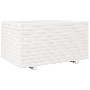vidaXL aia taimekast, valge, 90x60x49,5 cm, m&auml;nnipuit