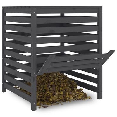 vidaXL komposter, hall, 82,5 x 82,5 x 99,5 cm, männipuit