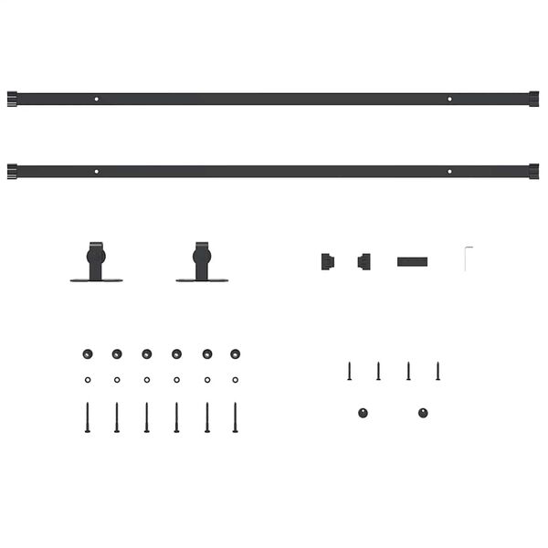 vidaXL l&uuml;kandkapi uksekomplekt 213 cm s&uuml;sinikterasest