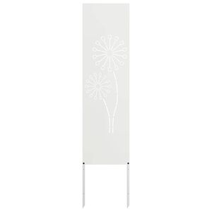 vidaXL Aia privaatsuse kate Valge 32 x 140 cm K&uuml;lmpruun teras