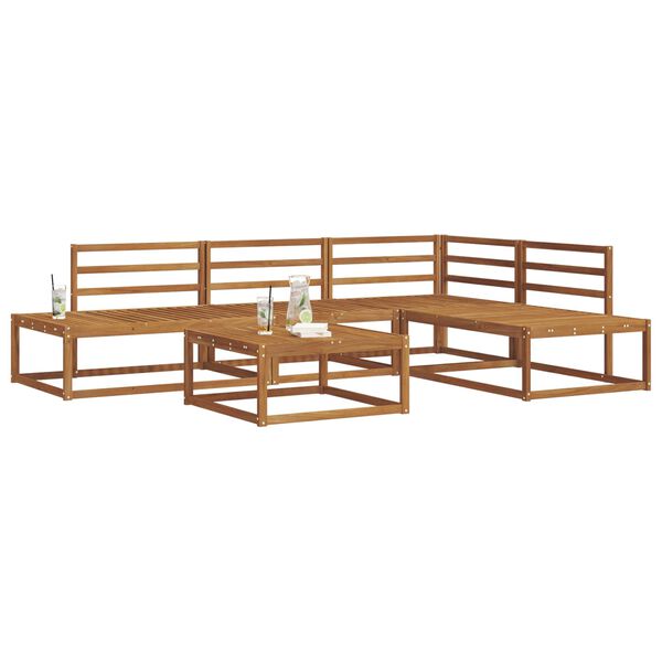 vidaXL V&auml;li diivanikomplekt 5 T&uuml;kk Neutraalne Tugev akatsiapuu