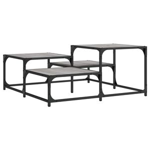 vidaXL kohvilaud, hall Sonoma tamm, 87,5 x 87,5 x 40 cm, tehispuit