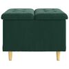 vidaXL Panipaigaga ottoman padjaga Tume rohelise 60 x 60 x 45 cm Samet