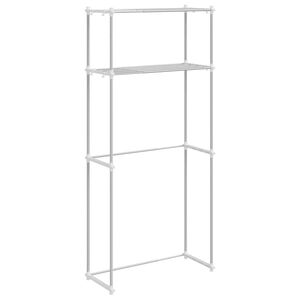 vidaXL Pesumasina riiul Valge 70 x 27 x 136 cm Alumiinium