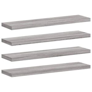 vidaXL seinariiulid 4 tk, hall Sonoma tamm, 40x10x1,5 cm, tehispuit