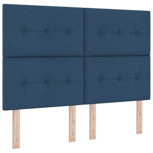 vidaXL Karbi vedrumadrats madratsiga LEDiga Sinine 160 x 200 cm kangas
