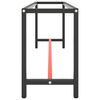vidaXL t&ouml;&ouml;pingi raam, matt must ja matt punane, 210x50x79 cm, metall