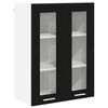 vidaXL Seinakapp ladustamisega Must tamm 60 x 31 x 80 cm Tehispuit