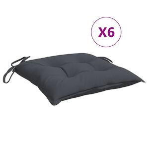 vidaXL tooli istmepadjad 6 tk antratsiithall 50x50x7 cm oxford-kangas
