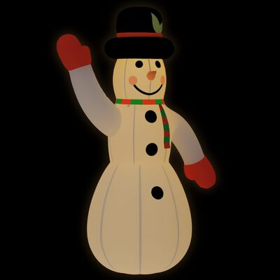 vidaXL jõulukaunistus täispumbatav lumememm LEDidega 455 cm