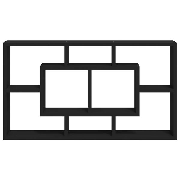 vidaXL seinariiul 8 lahtriga, must