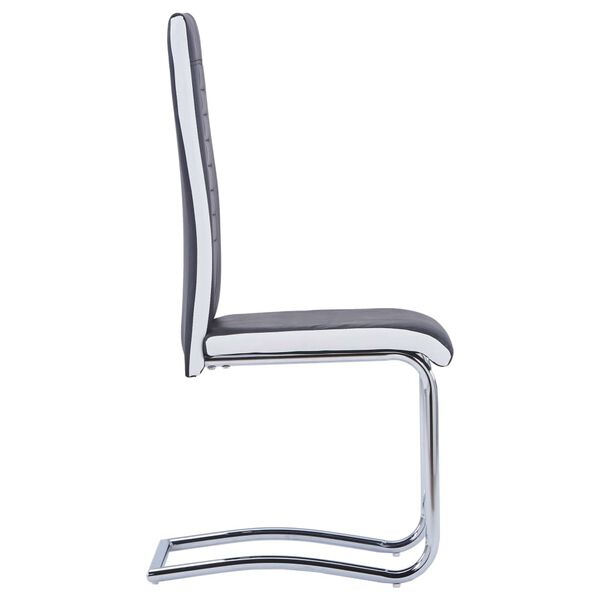 vidaXL vetruvate jalgadega söögitoolid 4 tk, must, kunstnahk