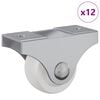 vidaXL Rattakandur 12 pcs Valge 42 x 11,5 x 29 mm Raud