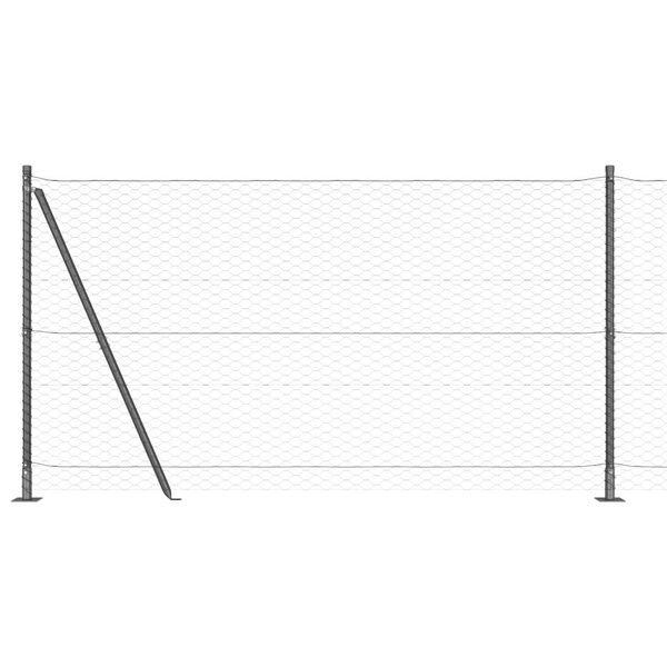 vidaXL Aiapost Hall 25 x 1,4 m (36 mm võrk) Terased ja PVC