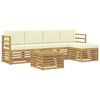 vidaXL V&auml;li diivanikomplekt 6 pcs Valge ja kreemjas 59 x 59 x 37 cm