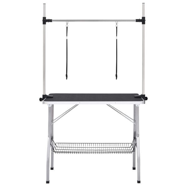 vidaXL reguleeritav koera pügamise laud 2 aasa ja korviga