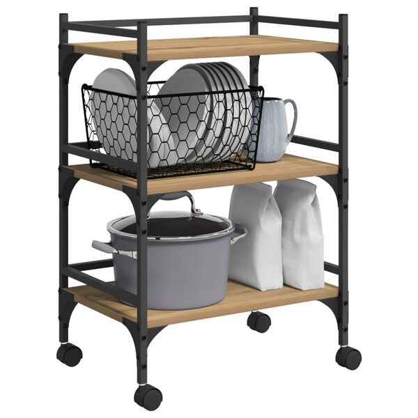 vidaXL K&ouml;&ouml;gik&auml;ru K&auml;sit&ouml;&ouml;puu 50 x 35 x 75.5 cm Tehispuit