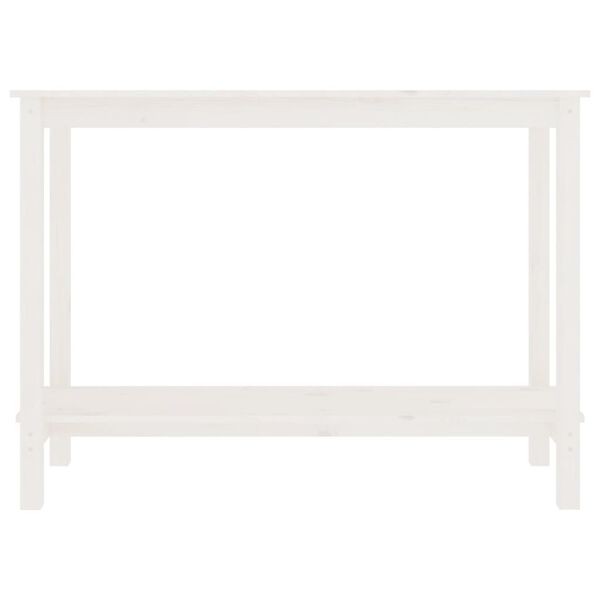 vidaXL konsoollaud, valge, 110x40x80 cm, männipuit