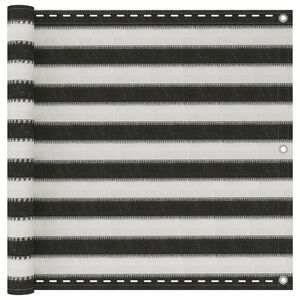 vidaXL r&otilde;dusirm HDPE, 90 x 300 cm, antratsiithall ja valge