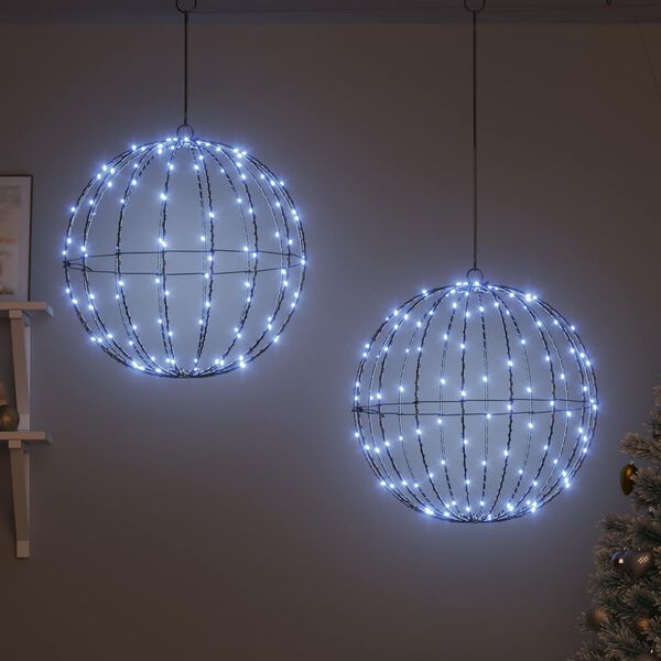 vidaXL Pall 2 pcs K&uuml;lm valge 50,5 x 50,5 x 52 cm Metall