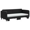 vidaXL diivanvoodi väljatõmmatava osaga, must, 80x200 cm, kangas