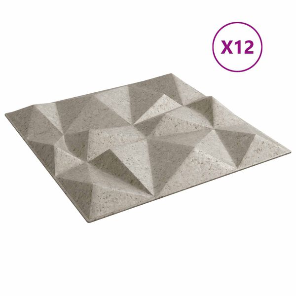 vidaXL Seinapaneelid 12 pcs Dakhi Betoon 50 x 50 cm XPS Vaht