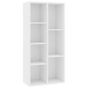 vidaXL raamaturiiul valge 50 x 25 x 106 cm, tehispuit