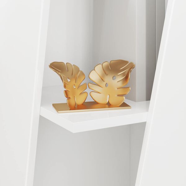 vidaXL K&uuml;ljerega shelf Kergelt l&auml;ikiv valge 33 x 32 x 70,5 cm