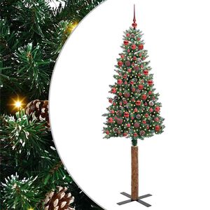 vidaXL Peen j&otilde;ulupuu koos alusega Roheline 180 cm PVC ja tahke m&auml;nd