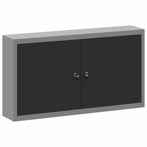 vidaXL T&ouml;&ouml;riistakapp riiuliga lukuga Must ja Hall 100 x 20 x 55 cm