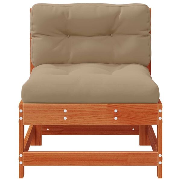 vidaXL Aia Keskmine Diivan Tahke m&auml;nd Vahapunane