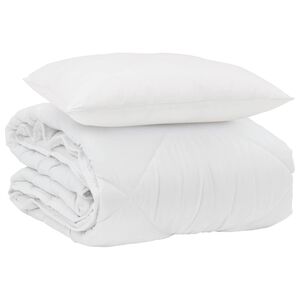 vidaXL Suvised teki padjaga 2 pcs Valge Mikrofiiber