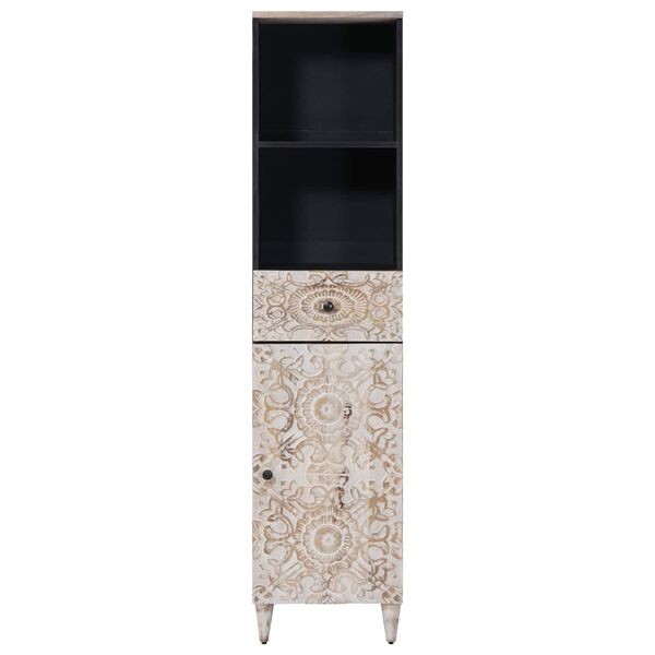 vidaXL Vannitoa kapp sahtliga Valge 38 x 33,5 x 160 cm Tugev mango puu