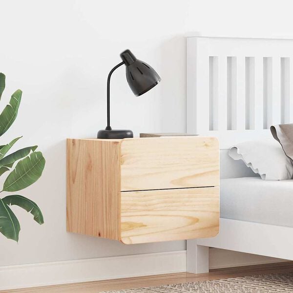 vidaXL Öökapp sahtliga Pruun 39 x 34 x 33 cm Männipuit