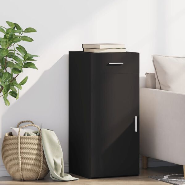 vidaXL puhvetkapp, must, 40x42,5x93 cm, tehispuit