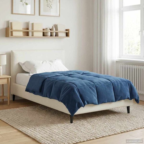 vidaXL T&auml;ispika aasta tekk Tumesinine 135 x 200 cm Mikrokiud