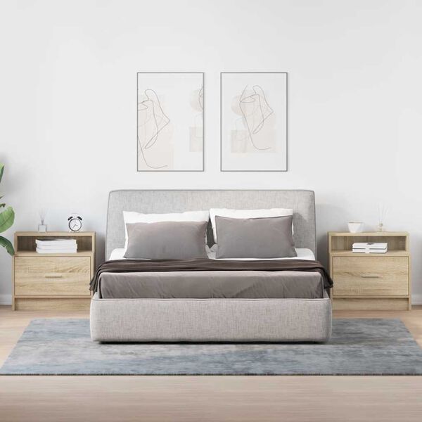 vidaXL sahtliga &ouml;&ouml;kapid 2 tk, Sonoma tamm, 51x31x47 cm