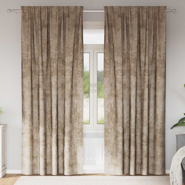 vidaXL Satiinist kardinad 2 pcs &scaron;ampanjav&auml;rvi 245 x 140 cm Samet