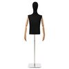 vidaXL Reguleeritav 170-242 cm Mannekeen Pea ja Alusega Mees PP Must